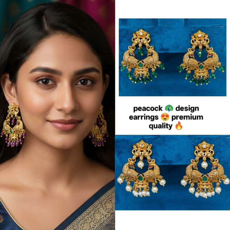 peacock ? design earrings ?