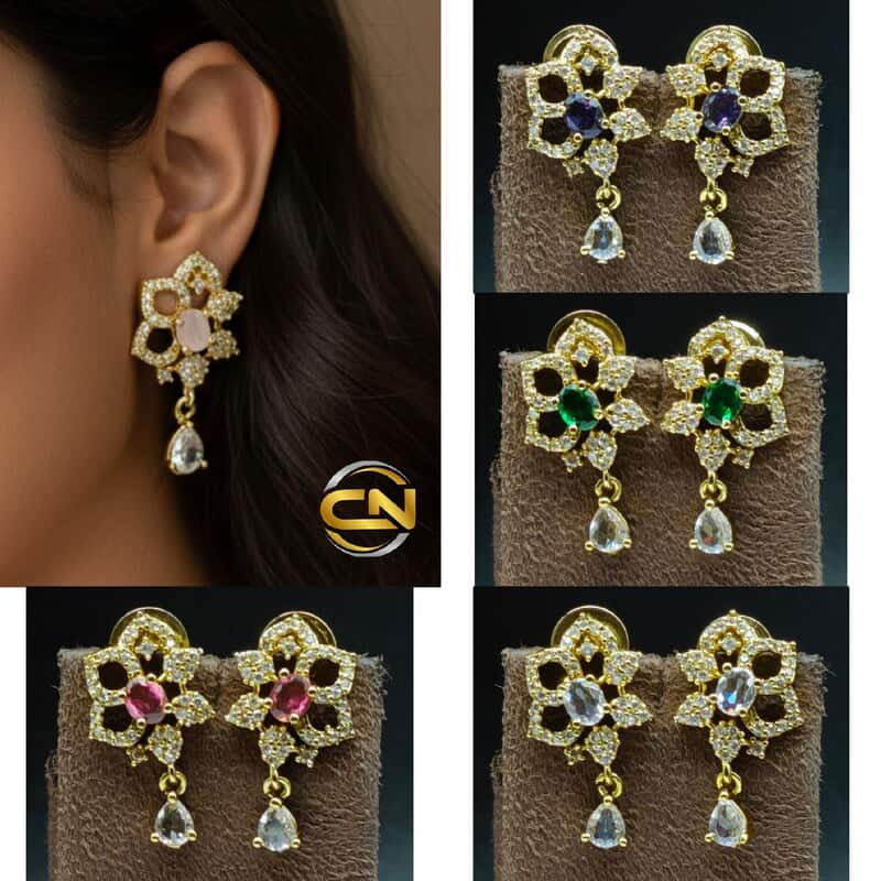 Mehandi polish earrings ?