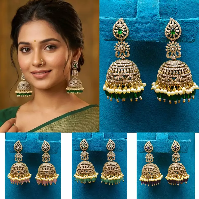 Beautiful mehandi finishing earrings ?