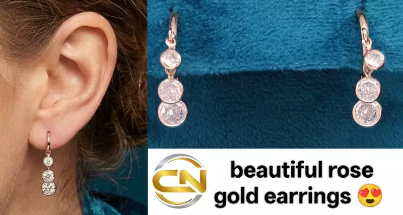 beautiful rose gold earrings ?