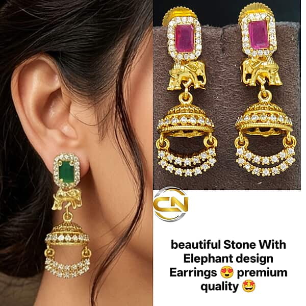Elephant with stone Earrings ?