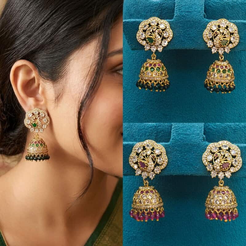 Peacock design earrings ??