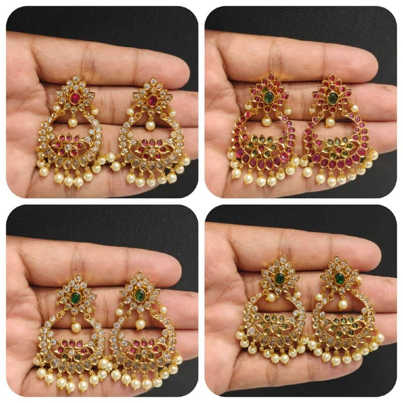 beautiful kempu earrings