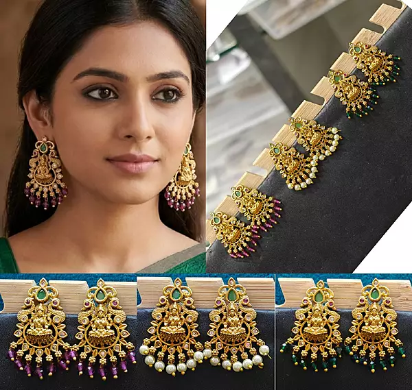 Beautiful laxmi devi earrings combo offer only for 225rs Book fast Limited Stock ?