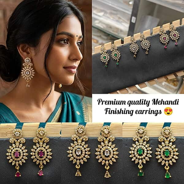 Mehandi finishing earrings combo offer only for 330rs book fast ?