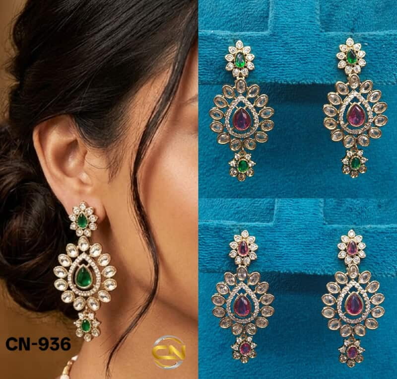 mehandi polish stone earrings ✨