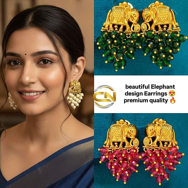 Elephant design earrings ?