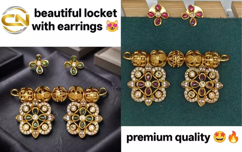 beautiful locket with earrings ?