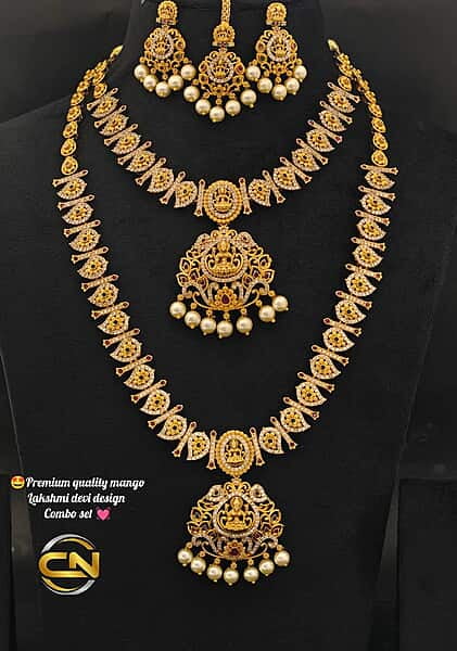 premium quality Mango lakshmi devi design combo set