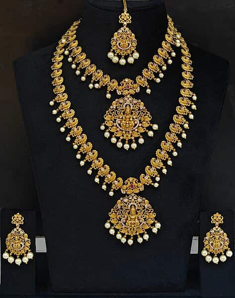 premium quality lakshmi devi peacock design combo