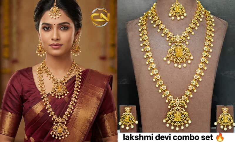 gold polish lakshmi devi combo set ?