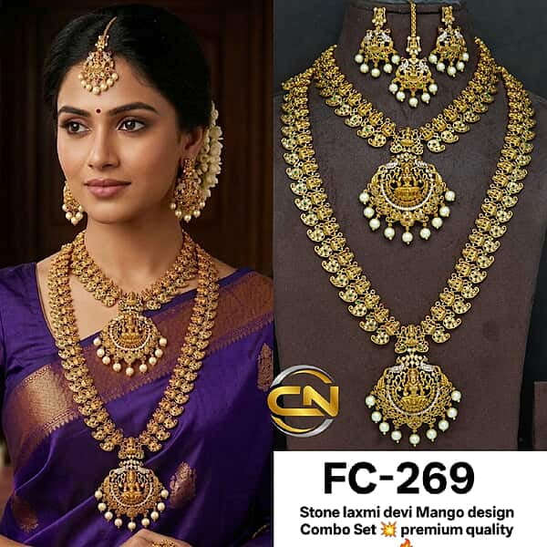 Laxmi devi with stones combo set ?