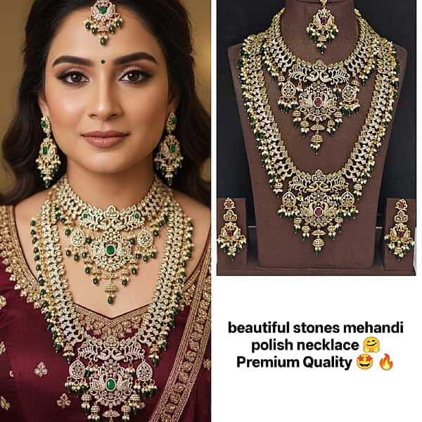 Stone mehandi polish combo