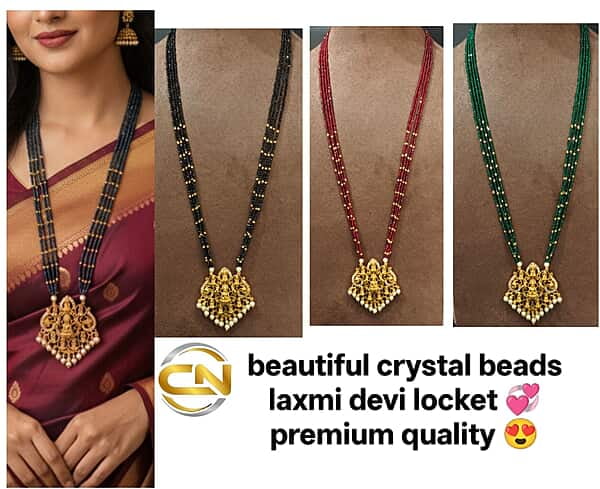crystal beads with locket long haram ?