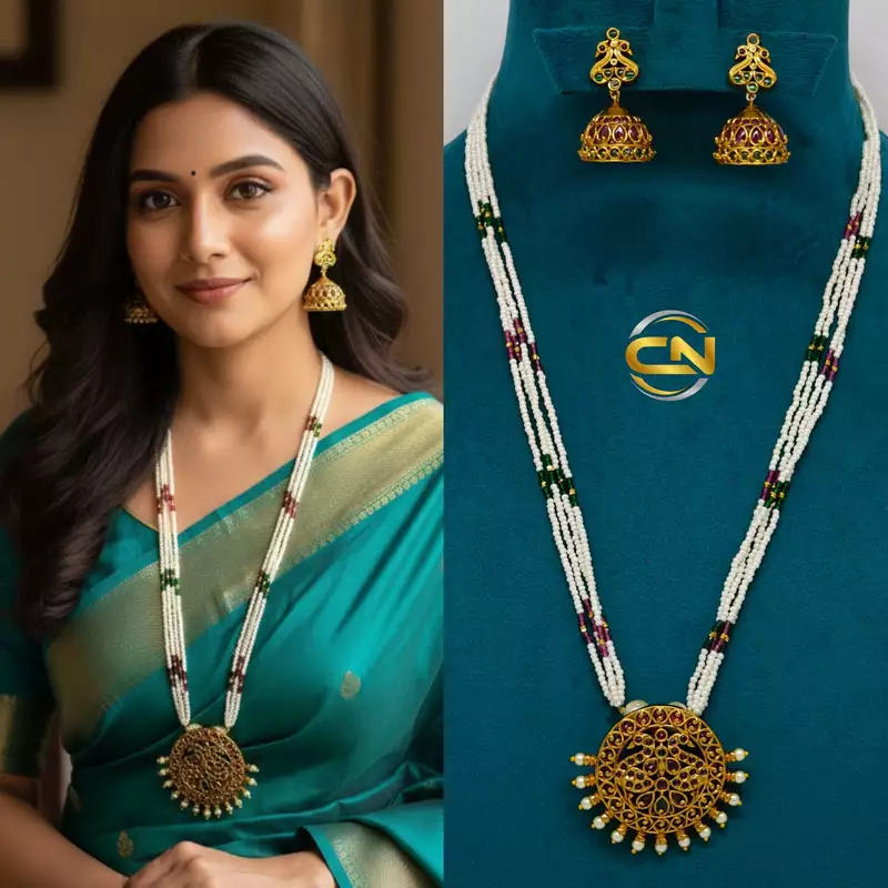 Beads kundan locket ✨
