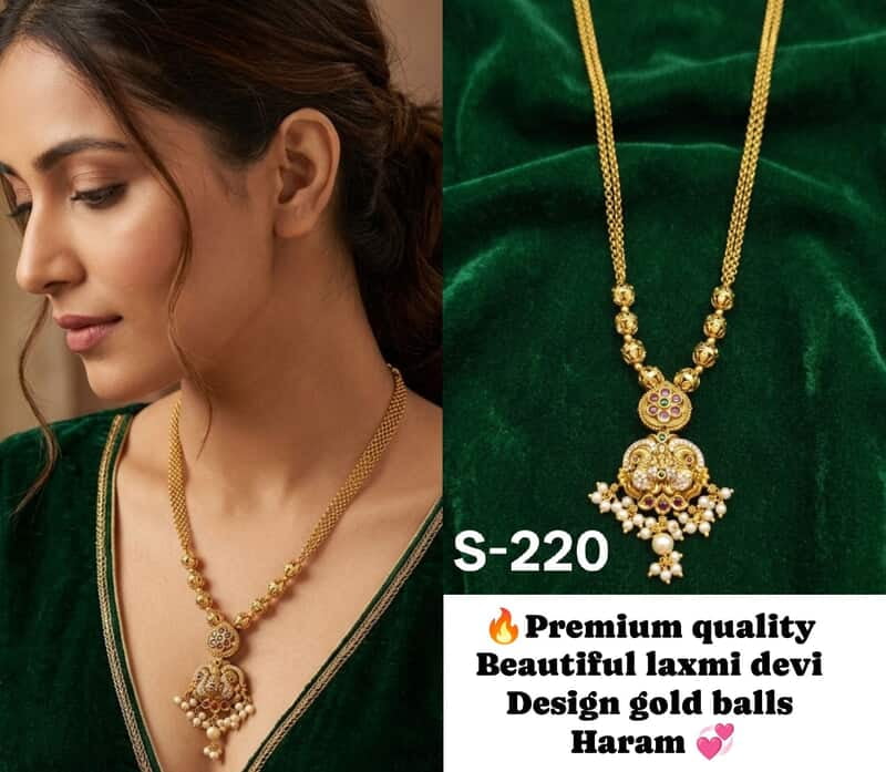 Laxmi devi design gold balls haram ?