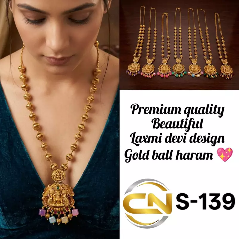 Beautiful laxmi devi design gold balls haram ?