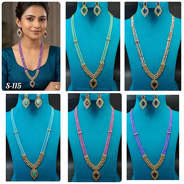 beautiful stone long beads haram
