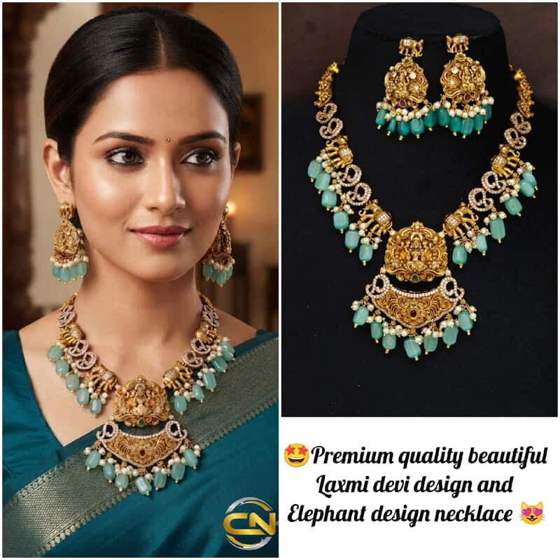 Laxmi devi design and elephant design necklace ?