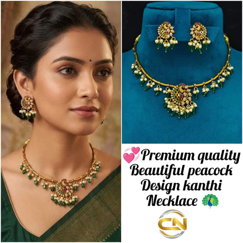 Peacock design kanthi necklace ?