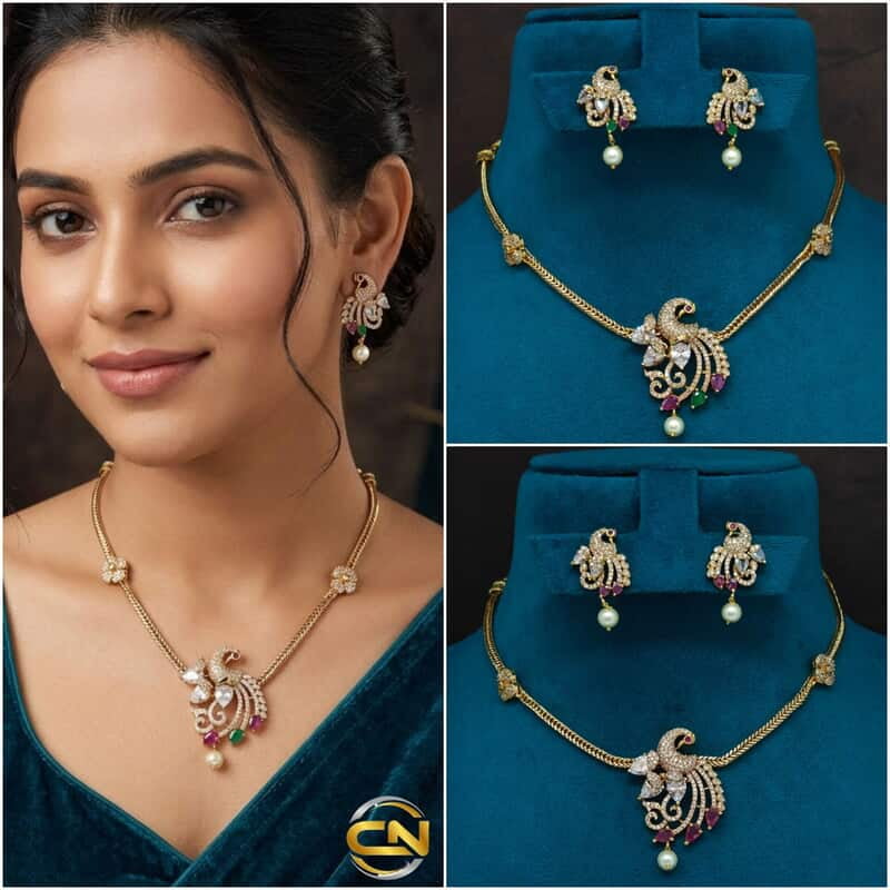 Peacock design naan necklace ?