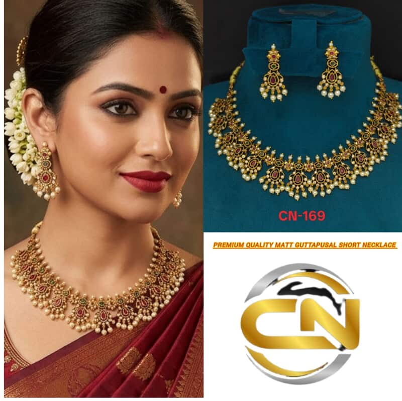 premium quality Matt Guttapusal short Necklace