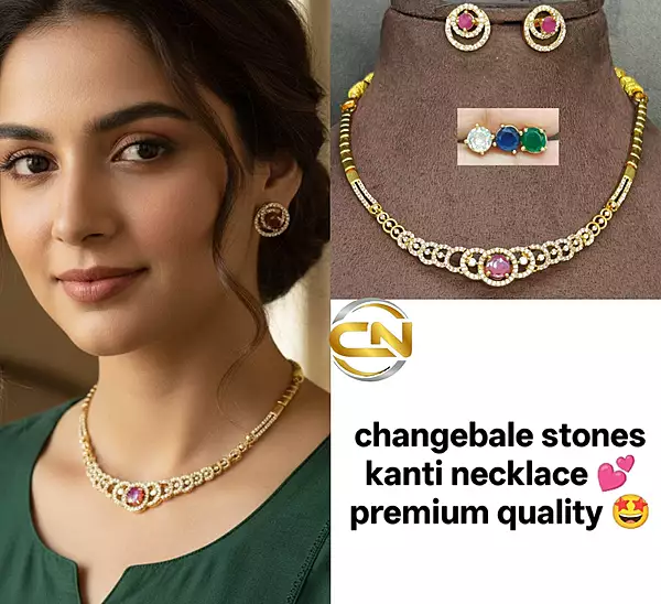 Changebale stone kanti necklace ?