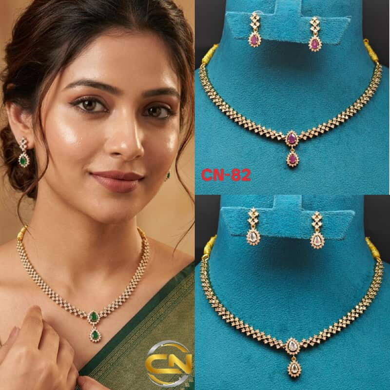 mehandi polish short necklace ?