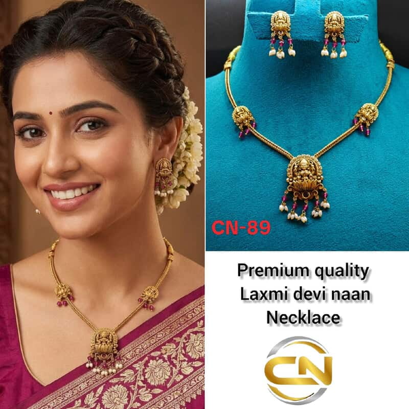 premium quality laxmi devi naan necklace