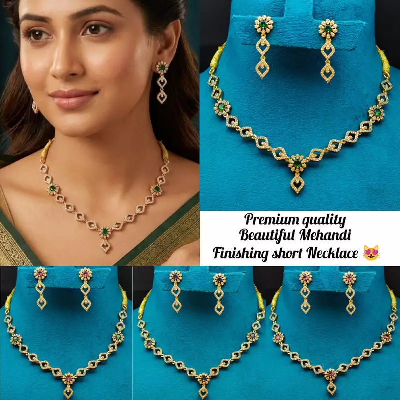 Beautiful Mehandi finishing short Necklace ?