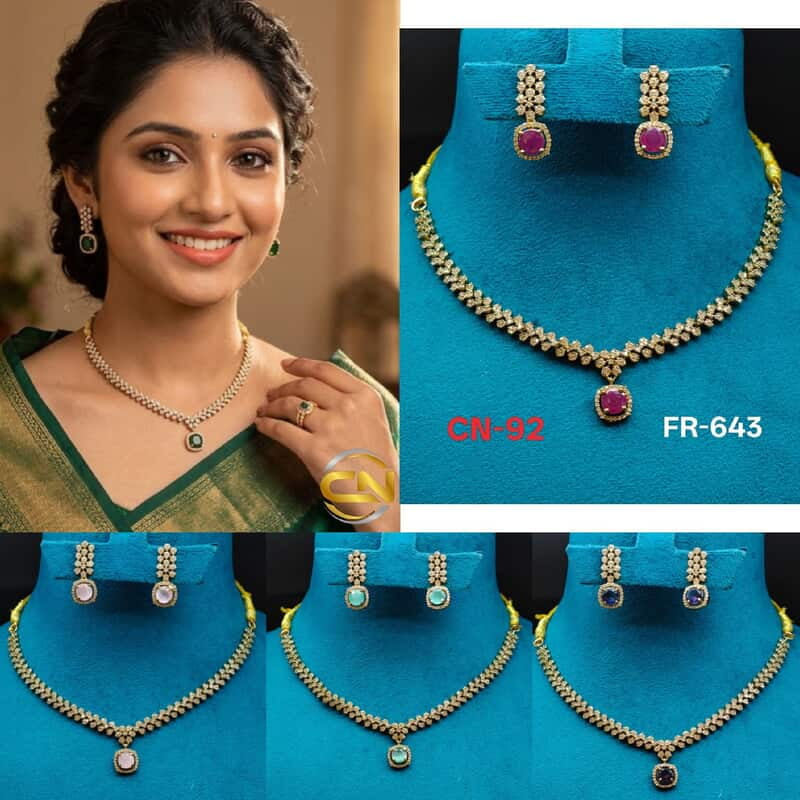 Mehandi polish short necklace