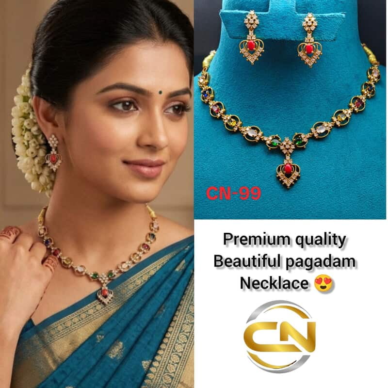 premium quality beautiful pagadam necklace