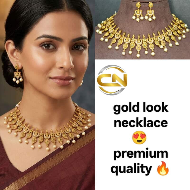 gold look necklace ?