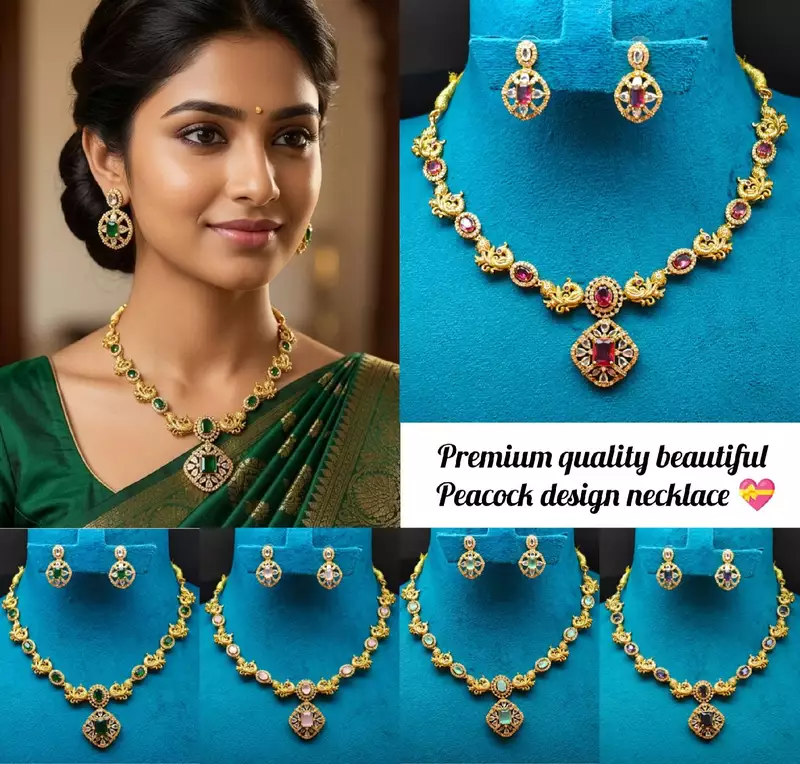 Beautiful peacock design necklace ?