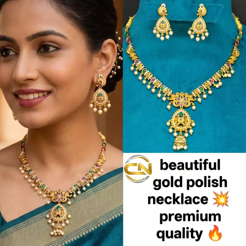 beautiful gold polish necklace ?