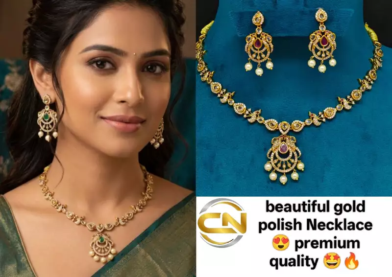 beautiful gold polish Necklace ?