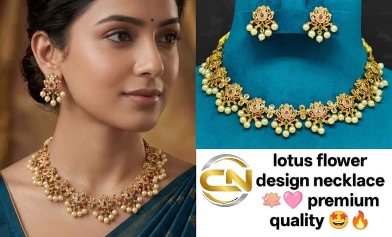 lotus flower design necklace ??