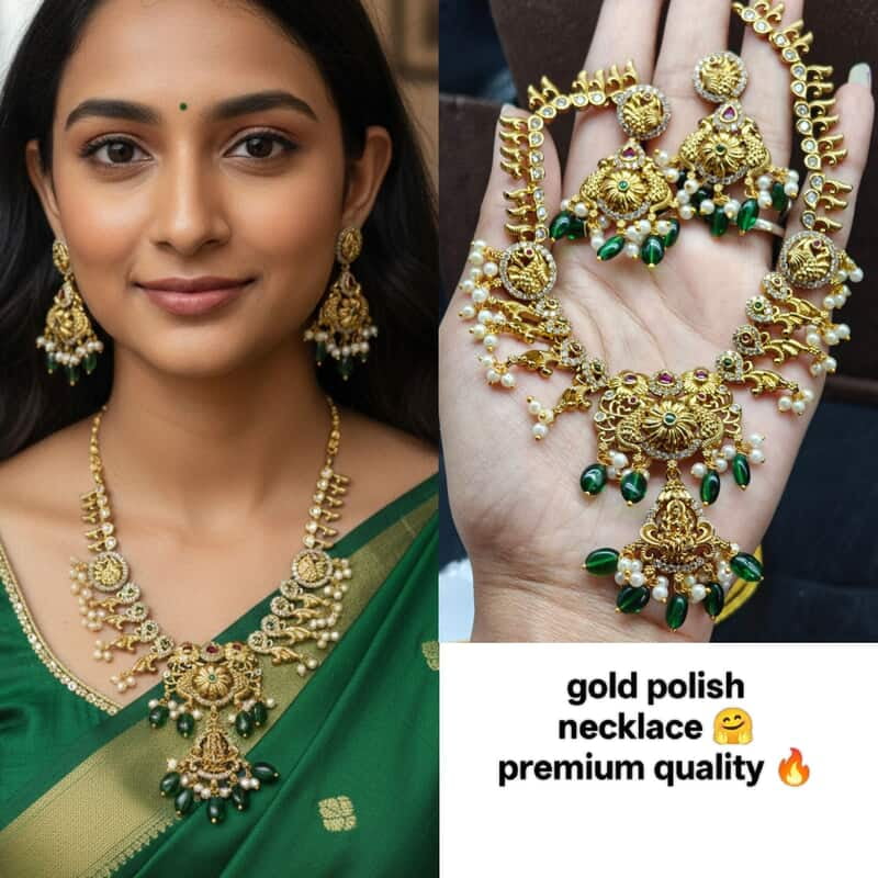 gold polish necklace