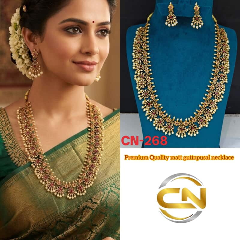 premium Quality matt guttapusal necklace
