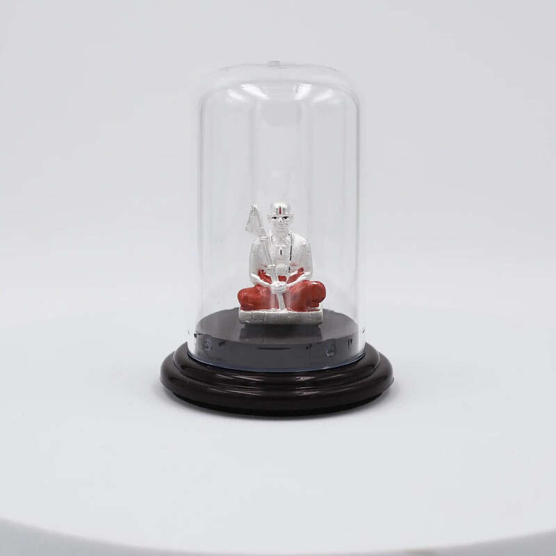 999 Pure Silver Shri Ramanujar Statue for Pooja, Gift, and Car, Dashboard