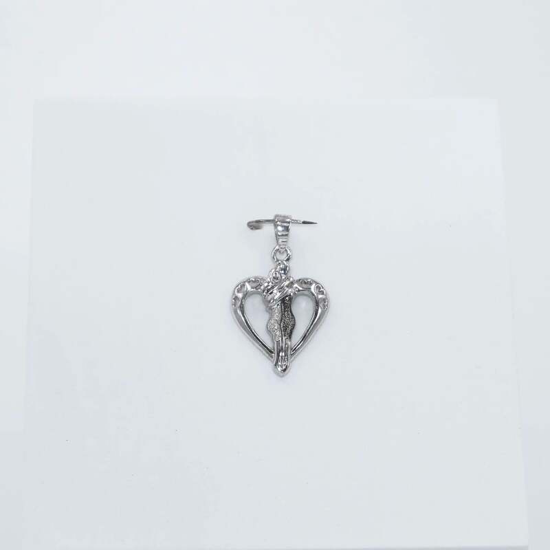 92.50 Silver Heart with Couples Pendent