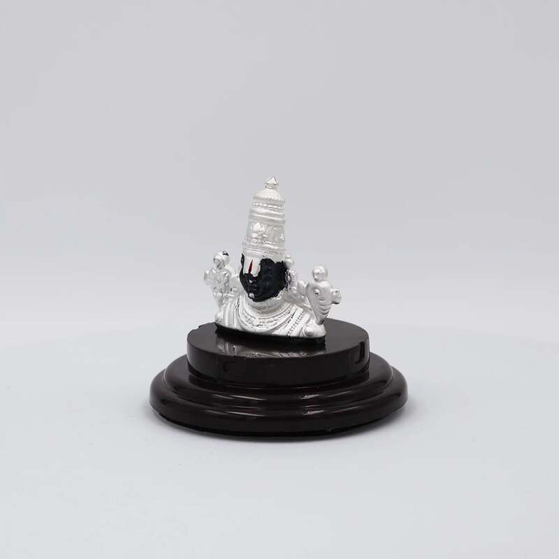 92.50 Pure Silver BALAJI Statue Portrait for Pooja, Gifting, and Car Dashboard