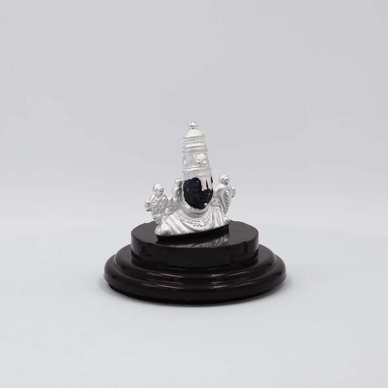 92.50 Pure Silver BALAJI Statue Portrait for Pooja, Gifting, and Car Dashboard