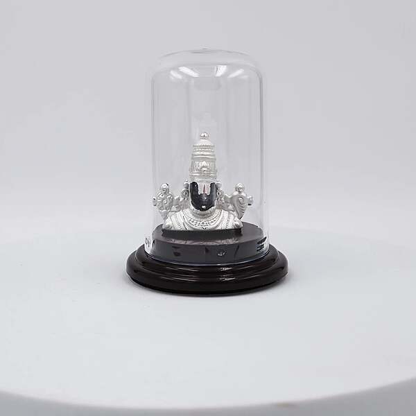 92.50 Pure Silver BALAJI Statue Portrait for Pooja, Gifting, and Car Dashboard