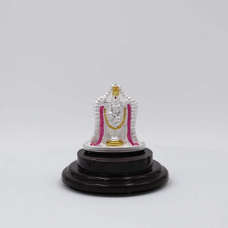Pure Silver BALAJI Statue for Pooja, Gifting, and Car Dashboard: Divine Blessing and Protection
