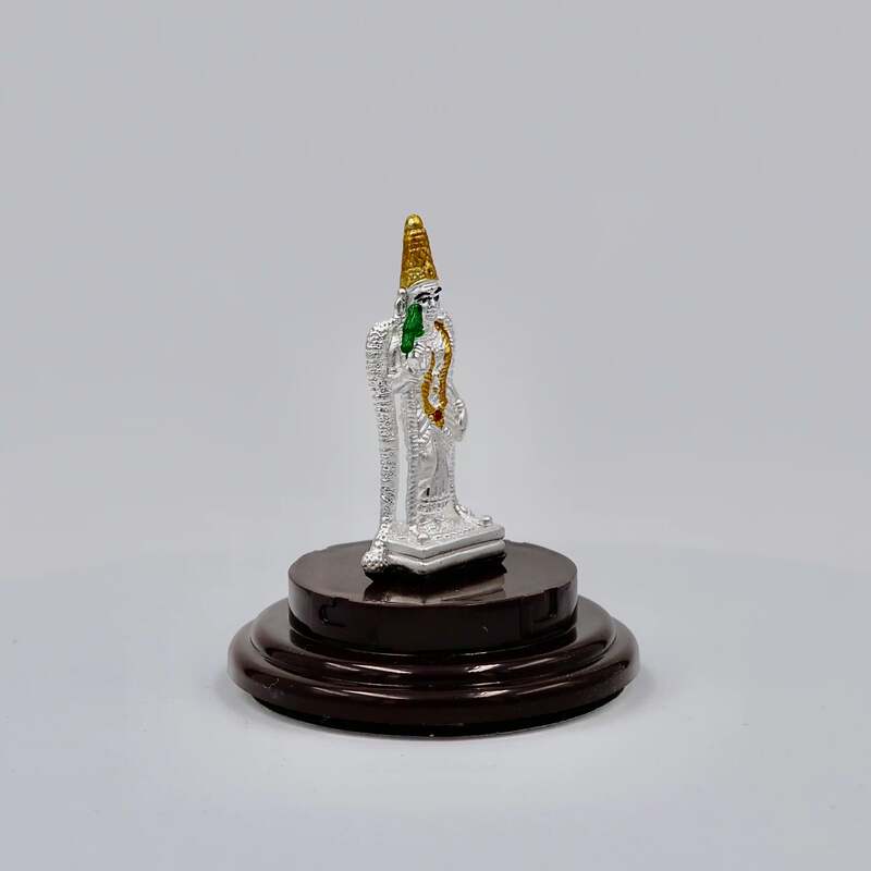 92.50 Pure Silver meenakshi Statue for Pooja, Gifting, and Car Dashboard