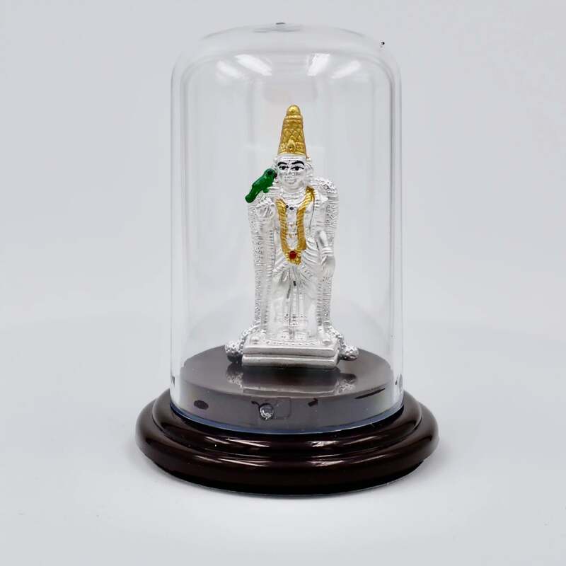 92.50 Pure Silver meenakshi Statue for Pooja, Gifting, and Car Dashboard