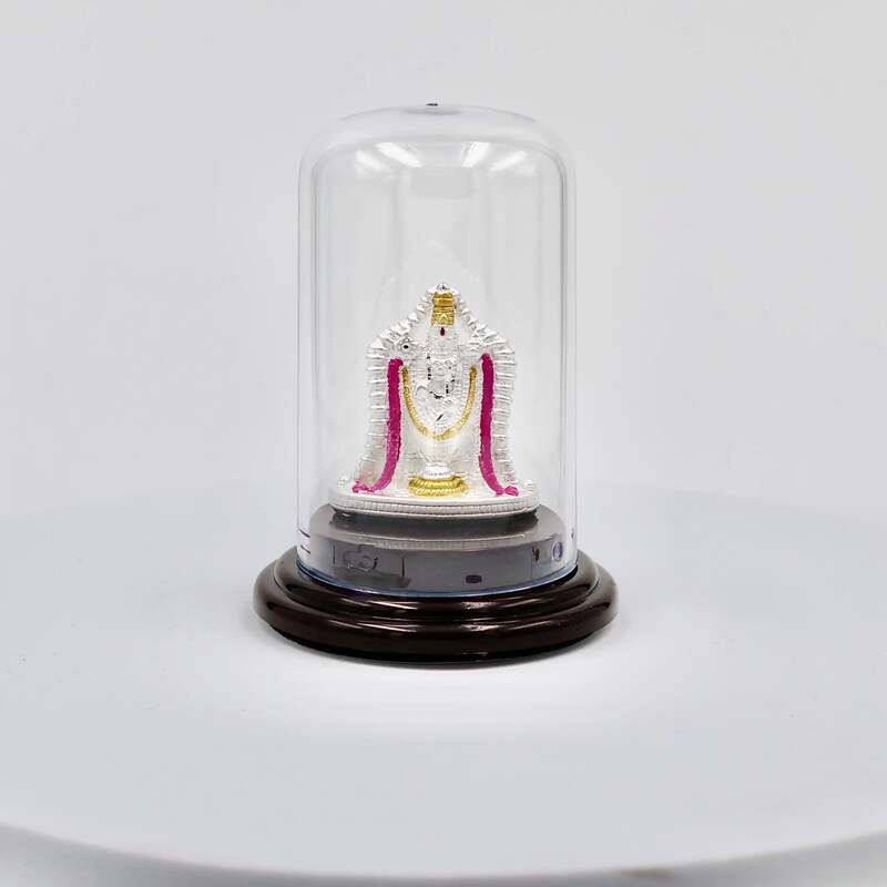 Pure Silver BALAJI Statue for Pooja, Gifting, and Car Dashboard: Divine Blessing and Protection