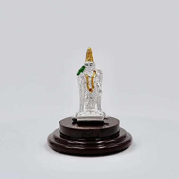 92.50 Pure Silver meenakshi Statue for Pooja, Gifting, and Car Dashboard