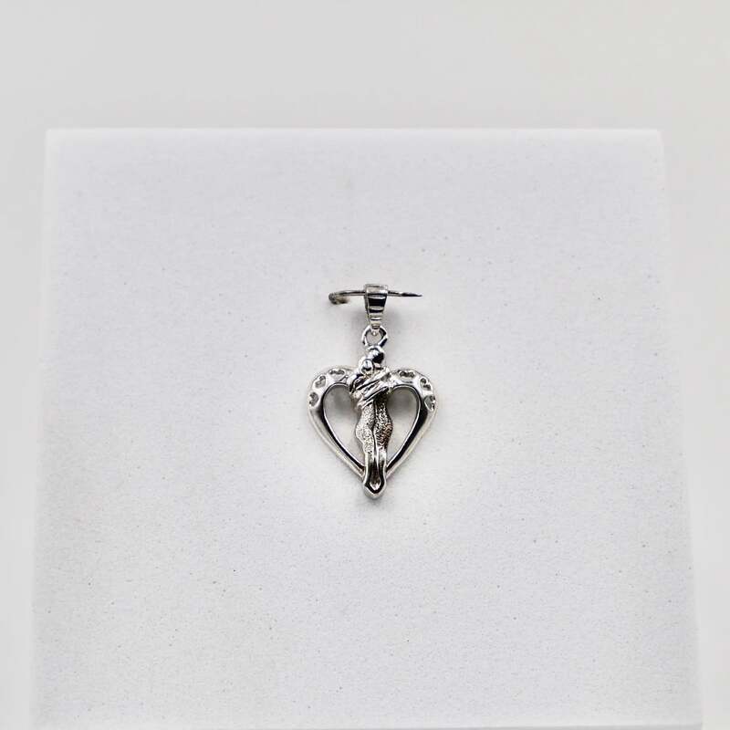 92.50 Silver Heart with Couples Pendent